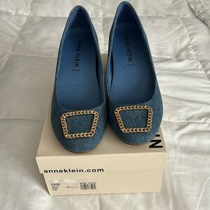 Anne Klein Aksadie Denim shoes brand new in box, never worn.